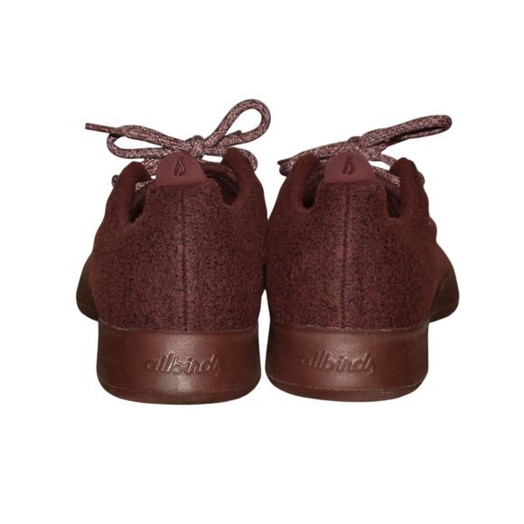 ALLBIRDS $110  Wool Runners Burgundy Lace-Up Sneakers Size‎ 10 - Picture 4 of 7